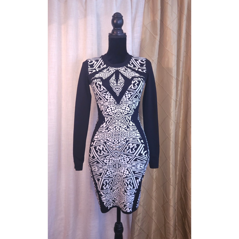 Mirror Dress, 'Tribal' Black and White by Gianni Bini